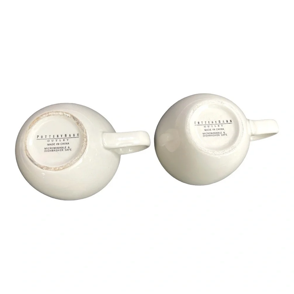 POTTERY BARN Outlet Mocha and Cafe un Lait Cups